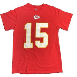 Patrick Mahomes #15 Kansas City Chiefs Red T-shirt Mens Medium Majestic NFL